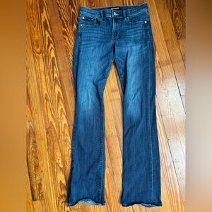 Express Women’s Barely Boot Mid Rise Jeans Size 6 Long Medium Wash